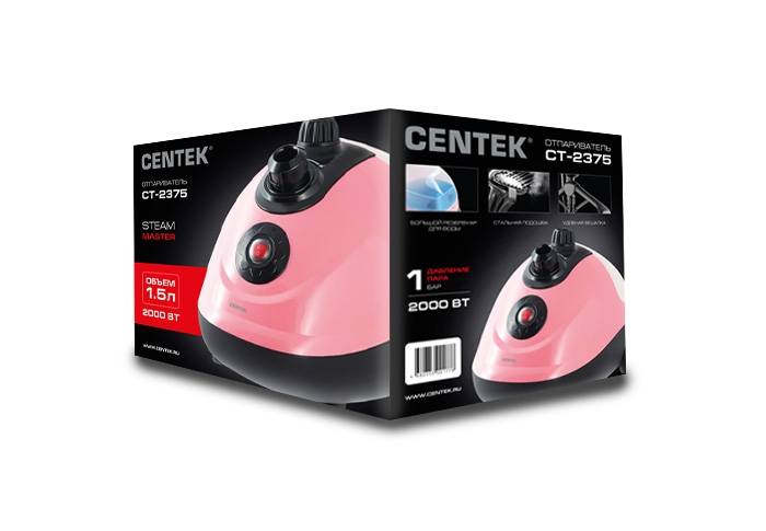 Отпариватель Centek CT-2375 (розовый+черн)