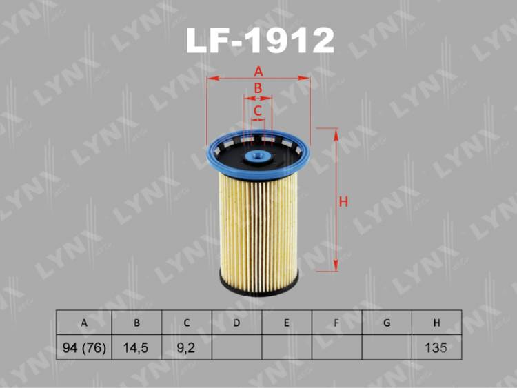Фильтр топливный LYNXauto LF-1912