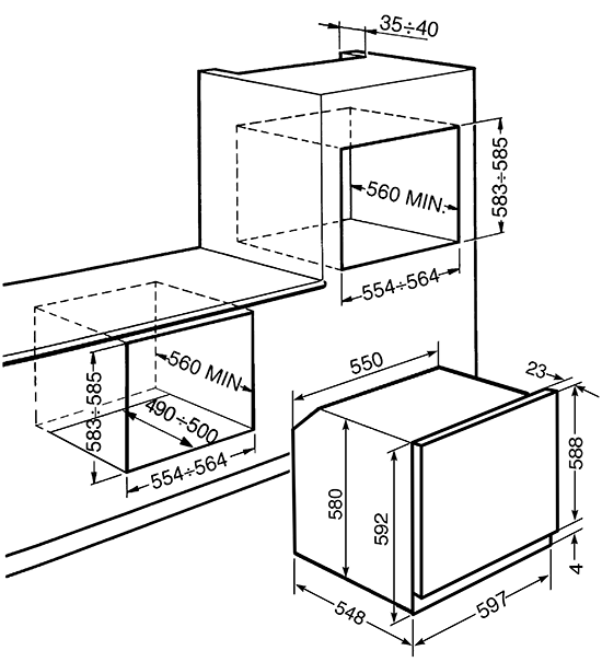 Духовой шкаф Smeg SF750 схема
