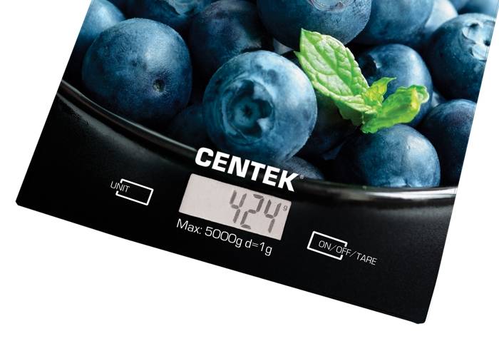 Кухонные весы Centek CT-2462 (Голубика) электронные