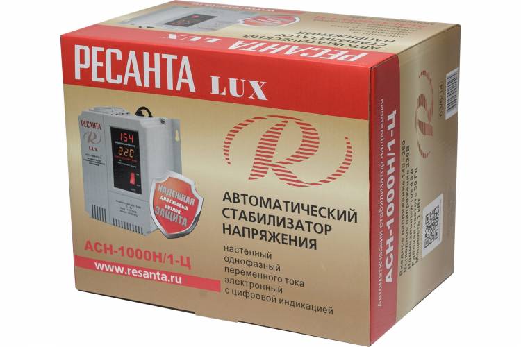 Стабилизатор напряжения Ресанта АСН- 1 000Н/1-Ц Lux