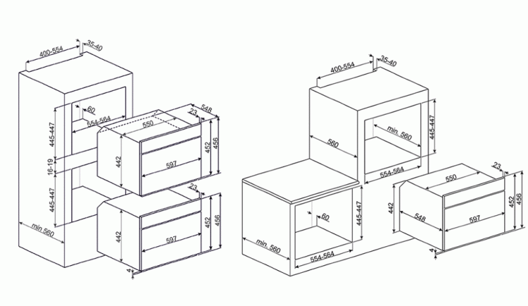 Комбинированный духовой шкаф с СВЧ Smeg SF4800MCPO