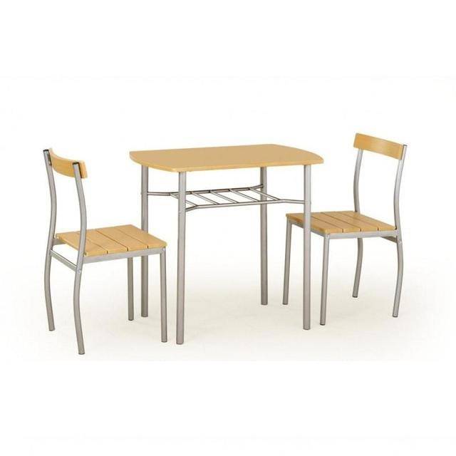 Стол обеденный Halmar LANCE стол+ 2 стула ольха/серый